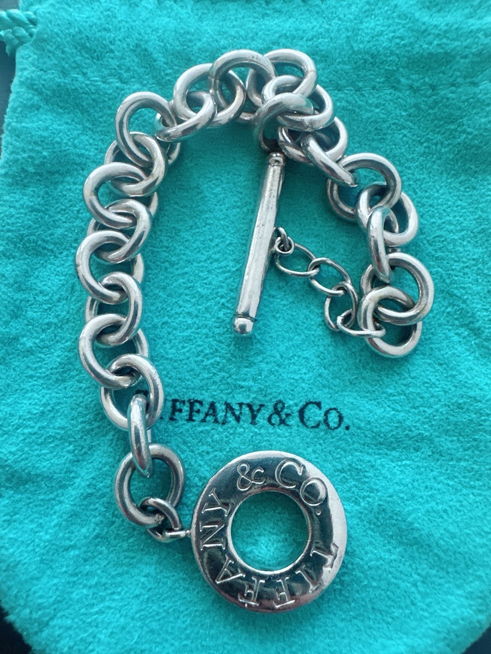 Tiffany & Co. Silver Round Toggle Link Bracelet - Silver